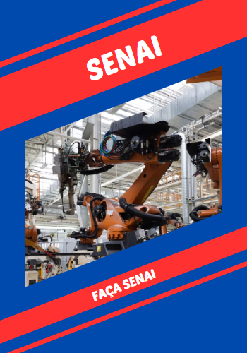 Um braço mecânico em uma linha de produção automotiva Inscrições SENAI 2024